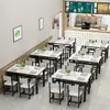 Conjunto de mesa e cadeira para restaurante fast-food comercial para lanchonetes, cafeterias, lanchonetes de café da manhã e moradia para aluguel