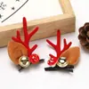 Accesorios para el Cabello de Astas Nuevas Transfronterizos Adornos de Astas de Alce Lindos para Celebraciones Pinza para el Cabello Clip para el Cabello de Disfraz Navideño