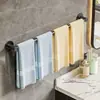 Estante para toallas de baño sin perforaciones de aluminio espacial montado en la pared estante para inodoro barra para toallas de lavado de manos estante de baño fábrica de suministros