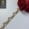 Hilo de oro encaje soluble en agua corona código de barras pequeño unilateral 1.2cm Lolita tela de bordado para sofá accesorios de encaje