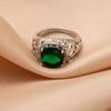 Anillo de gema retro transfronterizo Europa y Estados Unidos anillo de flor de rosa tachonado de diamantes de alto nivel moda de personalidad para hombres y mujeres joyería de mano genial