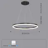 Estilo minimalista italiano, candelabro de sala de estar completamente nuevo, de alta gama y elegante, con un diseño circular de vidrio, adecuado para un salón grande, con una base de acrílico