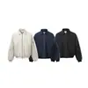 Ropa Vintage Invierno 2025 Retro Americano Cuello Solapa Chaqueta de Algodón para Hombre Moderna Holgada Cálida Abrigo de Algodón Estilo Piloto