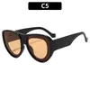 Moda Europea y Americana Gafas de Sol Oversize Unisex Protección Solar para Exteriores Personalidad Gafas de Sol Hip Hop Gafas de Sol Tipo Aviador