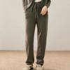 Calça Jogger de Caxemira de Cintura Alta Cor Sólida Clássica Calça de Moletom Feminina Outono Inverno Nova Malha Slim Fit Calça Longa