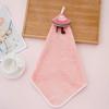 Toalha de Mão de Boneca em Fleece Coral, Toalha Pendurável, Espessa, Absorvente, Sem Fiapos, Toalha Quadrada Infantil, Secagem Rápida e Altamente Absorvente