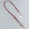 DIY corda de pingente de fivela de segurança de jade simples tecida à mão corda de colar de comprimento ajustável cordão de joia atacado
