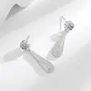 Pendientes largos de zircón vintage transfronterizos europeos y americanos, moda de lujo ligero, nicho, únicos, exagerados, pendientes de alta gama para mujer
