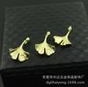 Horquillas antiguas para el cabello hechas a mano, materiales de joyería, venta al por mayor, accesorios para dramas de cine y televisión, hojas de ginkgo, accesorios para el cabello de cobre fundido