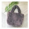 Bolso Satchel Peludo de Estilo Coreano para Mujer Bolso Cosmético de Gran Capacidad Nuevo Otoño e Invierno Bolso Clutch Versátil