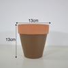Vaso de flores de cerâmica marrom e vermelha em estilo nórdico, café fosco, vaso carnudo, verde, rosa, vaso de flores de cerâmica com bandeja