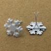 Decoración de uña de dos pies DIY copo de nieve para niños de 12 mm metal blanco uña de dos pies geométrica Navidad