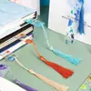 Marcapáginas Acrílico Transparente, Marcapáginas con Borla Estampada Linda, Suministros de Estudio para Estudiantes, Regalos de Papelería, Regalos Creativos