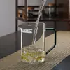 Taza para Té con Infusor de Vidrio de Borosilicato de Alta Calidad, Forma de Media Luna Gong Dao Bei, Filtro Integrado de Tamaño Grande, Taza para Té Filtrado, Servidor de Té, Vidrio Espeso Resistente al Calor