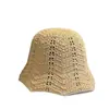 Nuevo Estilo Sombrero de Pescador de Punto Hueco Transpirable Sombrero de Verano para Mujer 2026 Sombrero de Protección Solar Que Hace que la Cara Parezca Más Pequeña Sombrero de Sol Casual