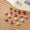 Nuevo Producto Creativo Lana Tejida a Mano Fresa Hecho a Mano DIY Accesorios de Pasador de Pelo de Nicho Ropa Accesorios para Zapatos y Calcetines de Niños
