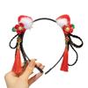 Estilo chinês Ano Novo acessórios para o cabelo meninas Hanfu festivo peruca de borla vermelha trança headband Bebê Ano Novo cocar