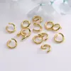 Anillo de conexión de acabado para pulsera de collar DIY, anillo abierto de acero inoxidable color oro 18k, se puede cerrar, material para pulsera de mano