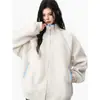 GOOZI MADE Chaqueta Desestructurada con Cuello Alto y Mangas Raglán para Hombre Otoño Primavera Sudadera con Cierre de Botones para Hombre Chaqueta Deportiva para Hombre