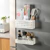Caja de Almacenamiento con Absorción Magnética, Estante Magnético de Pared para Lado del Refrigerador, Estante de Almacenamiento para Gabinete, Estante Magnético sin Taladro para Papel Film y Especias