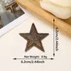 Parche Bordado de Estrella de Cinco Puntas con Purpurina de Nuevo Estilo, Accesorios de Ropa y Equipaje de Venta Caliente Transfronteriza, Parche Decorativo Termoadhesivo