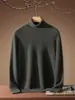 Suéter 100% cachemir de bebé para hombre, cuello alto, prenda interior, casual de negocios, tejido de punto suelto, capa base