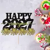 Decoraciones Populares para Pastel de Año Nuevo Happynewyear2027 y Adornos para Decoraciones de Postres de Fiesta de Año Nuevo