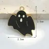 Acessórios de joias DIY de Halloween Pingente de óleo pingando Abóbora Morcego Fantasma Caveira Caixão Tinta Spray Chaveiro Pingente