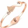Pulseira raposa única prensada direta da fábrica ouro rosa pulseira de aço titânio versão coreana de pulseira que não desbota atacado quente
