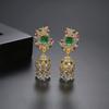 Pendientes de campana Jinse, estilo nacional, de cobre y circonita, 2020, elegantes, europeos y americanos, para mujer, venta al por mayor.