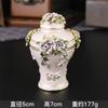 Vaso, Caixa de Joias Flor de Cerejeira, Enfeites de Artesanato Doméstico, Vaso Literário Esmaltado com Tampa Articulada, Armazenamento de Anéis Brincos