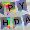Banner de Cumpleaños Feliz Cola de Pez Dorado Estampado Decoración de Guirnalda para Ambiente de Fiesta