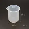 Copo Medidor de Silicone 100ml - DIY Molde de Silicone para Proporção de Resina Epóxi Cristalizada Copo Medidor Reutilizável Prensagem de Olho para BJD