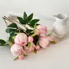 Peonía de 2 Cabezas y Flores de Peonía Simuladas Decoración del Hogar Flores Falsas Ceremonia de Boda Escena de Boda Arreglo Colocación Accesorios para Fotografía
