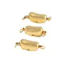 Fivela de lingote de aço titânio fivela de amendoim aço inoxidável ouro 18K real pulseira fivela de colar acessórios de joias DIY em estoque