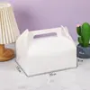 Caja de papel kraft portátil, rollo de pastel, mousse, pastelería, embalaje de comida para llevar, embalaje para hornear, cartón.