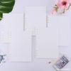 Nuevos Insertos de Cuaderno Diario Blanco Marfil Venta al por mayor Páginas Interiores de Cuaderno Planificador Recambios de Hoja Suelta Se Puede Imprimir LOGOTIPO