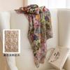 Bufanda de Seda, Seda Pura de Morera, Elegante y Versátil, Estilo Coreano, Artística, Moderna, Protección para el Cuello para Primavera y Otoño, Bufanda Elegante, Estilo de Madre, Delgada