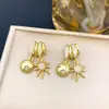Colgante Transfronterizo Más Vendido Sol y Luna Cobre Microincrustado Circonita Accesorios para Joyería DIY Moda Personalidad Versátil Accesorios de Temperamento para Mujeres