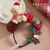 Pinza para el cabello de lazo de estrella adorno navideño para la cabeza femenino sombrero navideño diadema diadema de oso de peluche accesorios para fotos pinza para el cabello