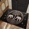 Tapete de Piso Criativo de Boas-Vindas com Elefante para Casa, Veludo de Cristal Amigo da Pele, Resistente a Manchas e Fácil de Cuidar, Tapete para Hall de Entrada, Carpete para Cozinha e Varanda
