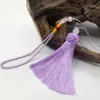 Corda vermelha com contas franja curta e grossa peça do cabo corda para pendurar produto semi-acabado brincadeira cultural Hanfu pingente de carro franja acessórios DIY feitos à mão