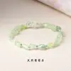 Design Original de Pulseira de Pedra Natural Irregular com Contas Assimétricas para Mulheres, Cristal de Cabelo Colorido de Nicho de Verão e Pedras Trituradas Irregulares