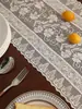 Camino de Mesa de Encaje, Disponible en Stock, Encaje Floral de Poliéster con Borde Festoneado, Múltiples Diseños Disponibles para Comedor, Boda, Fiesta y Decoración del Hogar, Suministro Directo de Fábrica