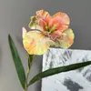 Flor Artificial de 2 Cabezas de Eva Iris Flor de Boda Arreglo Floral Decoración Floral para Interiores del Hogar Adornos Fotografía Flores Falsas