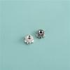 Plata Esterlina S925 Plata Tailandesa Flor Pequeña Flor Tori Accesorios para Sombrero DIY Hecho a Mano Cuentas Trenzadas Cuerda Pulsera Cuentas Espaciadoras