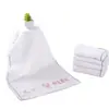 Toalha de Bom Dia 96 Nova Combinação de Personagens Pano de Limpeza de Cozinha Borda Azul Personalizado Máquina Industrial Proteção do Trabalho Toalha Branca