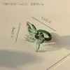 Anillo de Mariposa de Vidrio Hecho a Mano Zibo Celebridad de Internet Artesanía Fotografía Diseño de Nicho Joyería Avanzada de Vidrio Regalo