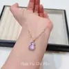 Qi Roxa Vem do LesteColar de Cabacinha Roxa Alta Aparência Senso de Design de Nicho Pulseira de Luxo Leve Joia de Mão para o Temperamento Feminino