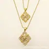 Buccellati Versión Alta Mediana Trébol de Cuatro Hojas Doble Cara Usable V Oro Lujo Accesible Collar Cadena para Clavícula de Mujer Venta Directa de Fábrica